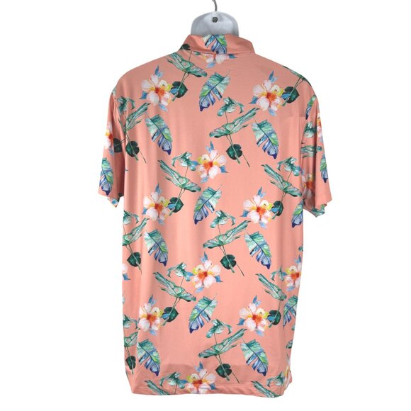 Bad Birdie Golf Polo Shirt XL Short Sleeve Paradise Tropical Floral TP-3357 - Picture 4 of 7